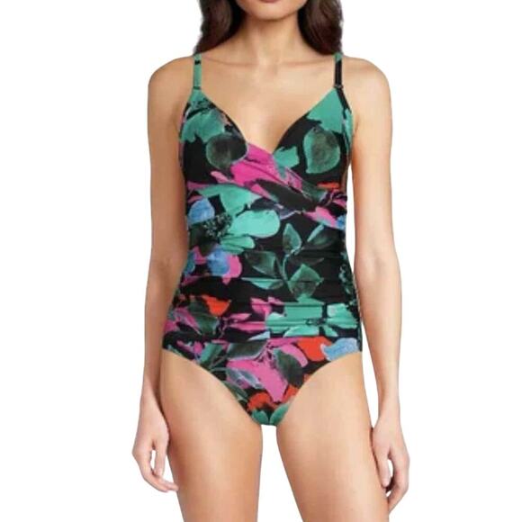 Calvin Klein Twist Front Tummy Control One Piece Swimsuit Size 6 - Picture 10 of 10